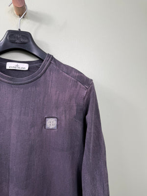 Stone Island Purple Hand Corrosion Jumper