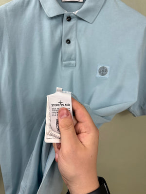 Stone Island Baby Blue Regular Fit Polo