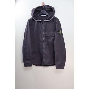 Stone Island Black Hooded Overshirt