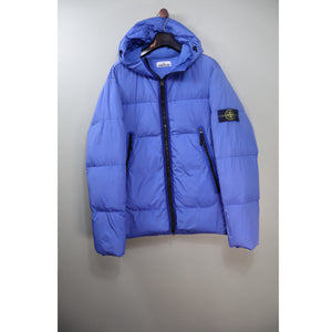 Stone Island Blue Crinkle Reps Down Jacket