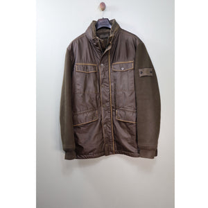 Stone Island Khaki Ghost Panno Tinto Mussola Gommata Jacket