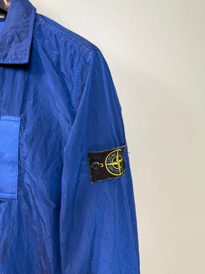 Stone Island Blue Nylon Metal Overshirt
