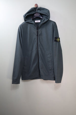 Stone Island Dark Green Zipped Hoodie