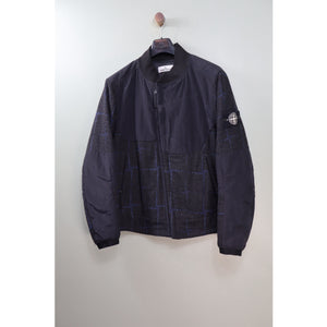 Stone Island Black House Check Dormenuil/Nylon Metal Primaloft Bomber Jacket
