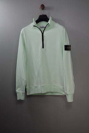 Stone Island Pastel Green 1/4 Zip Jumper