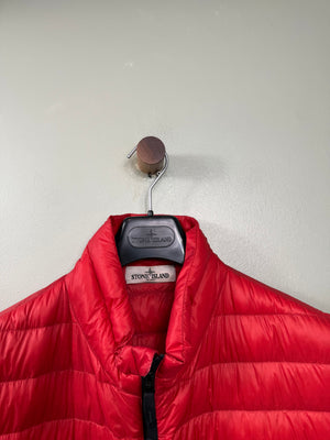 Stone Island Red Micro Ripstop Down Gilet