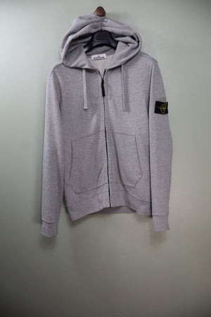 Stone Island Grey Zipped Hoodie