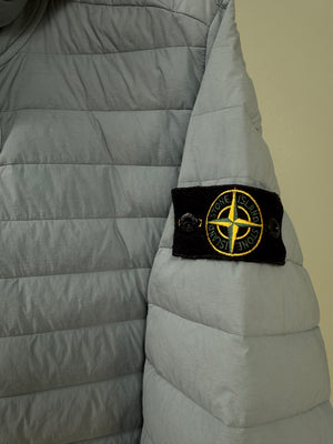 Stone Island Blue Loom Woven Down Jacket