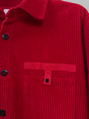 Stone Island Red Corduroy Overshirt