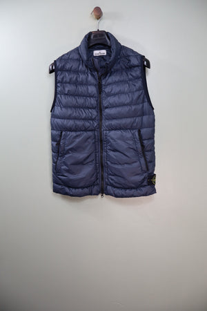 Stone Island Navy Micro Yarn Down Gilet