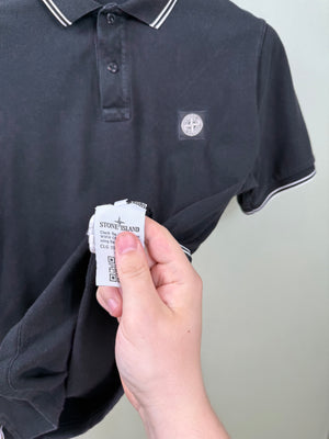 Stone Island Black Slim Fit Polo