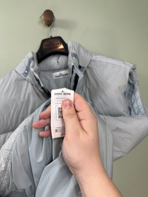 Stone Island Ice Blue Crinkle Reps Down Giket