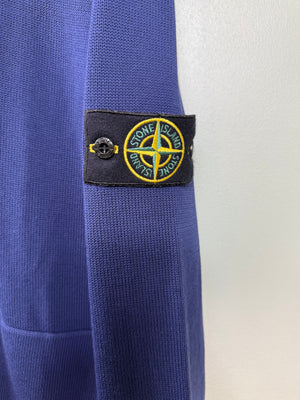 Stone Island Navy Heavy Knit Zipped Jumper
