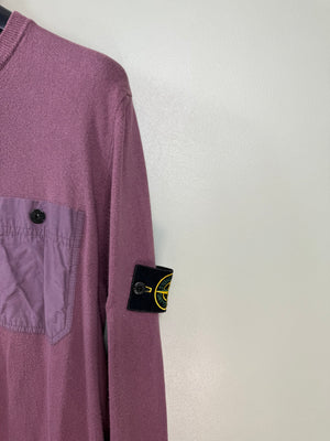 Stone Island Burgundy Knit Jumper