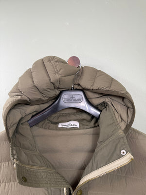 Stone Island Khaki Loom Woven Down Jacket