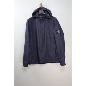 Stone Island Navy Wool Shell Jacket