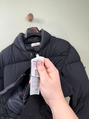 Stone Island Black Organic Feel Tela Down Jacket