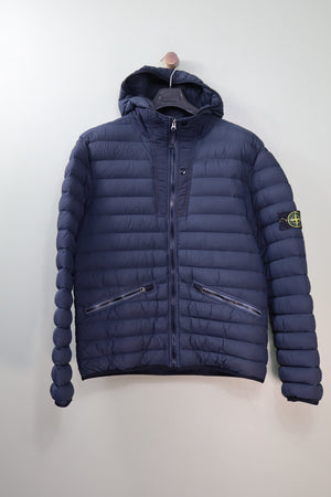 Stone Island Navy Loom Woven Down Jacket