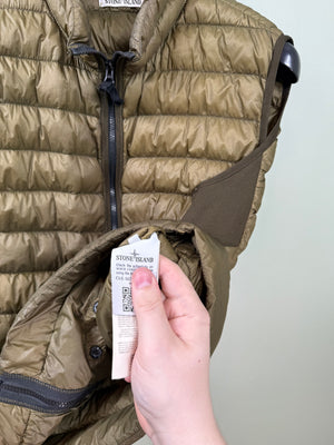 Stone Island Khaki Micro Yarn Down Gilet