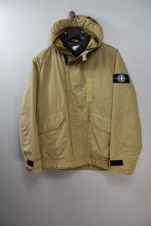 Stone Island Yellow Reflective Weave Ripstop Jacket