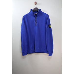 Stone Island Blue 1/4 Zip Jumper