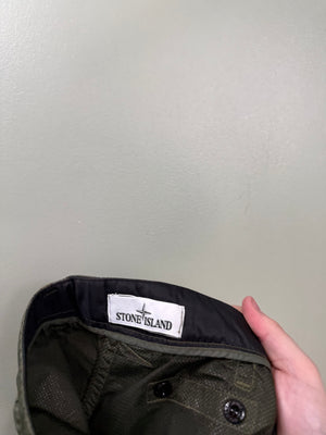 Stone Island Khaki RE Seersucker Cargo Shorts