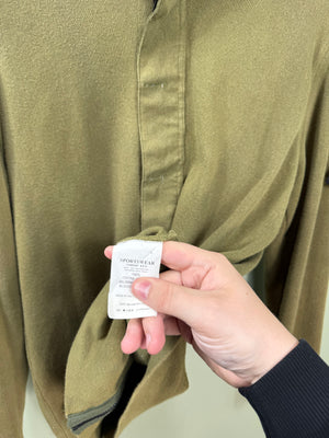 Stone Island Khaki Zipped Knit Hoodie
