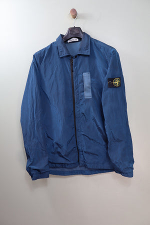 Stone Island Blue Nylon Metal Overshirt
