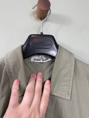 Stone Island Khaki Grid Overshirt