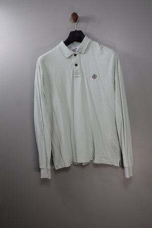 Stone Island Pastel Green Regular Fit Polo