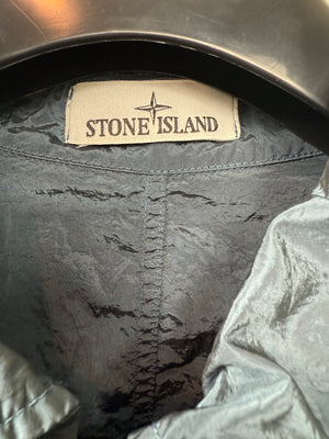 Stone Island Blue Nylon Metal Overshirt