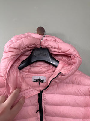 Stone Island Pink Loom Woven Down Jacket