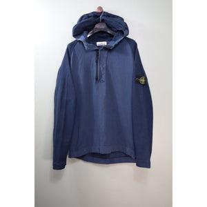 Stone Island Navy 1/4 Zip Hoodie