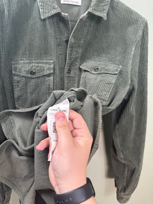 Stone Island Green Corduroy Overshirt