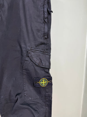 Stone Island Black RE-T Cargo Bottoms