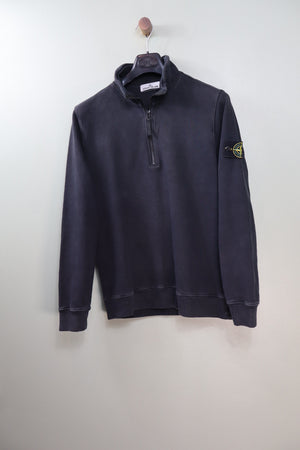 Stone Island Black 1/4 Zip Jumper