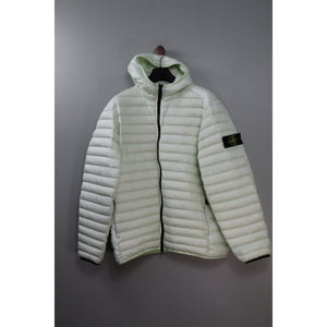 Stone Island Pastel Green Loom Woven Down Jacket