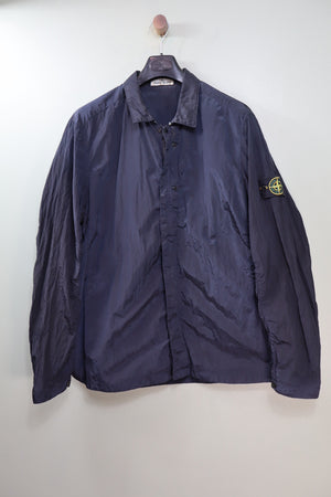 Stone Island Navy Nylon Metal Overshirt