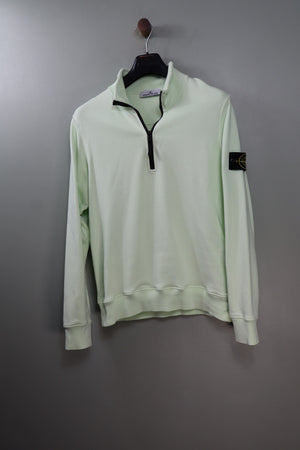 Stone Island Pastel Green 1/4 Zip Jumper