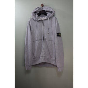 Stone Island Grey Zipped Hoodie