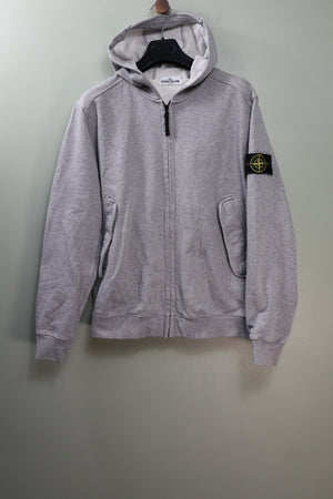 Stone Island Grey Zipped Hoodie