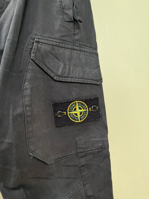 Stone Island Black RE-T Cargo Bottoms