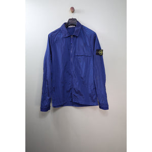 Stone Island Blue Nylon Metal Overshirt