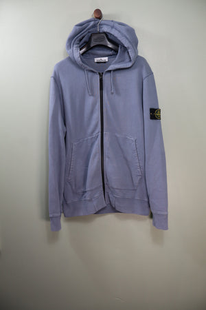 Stone Island Purple Zipped Hoodie