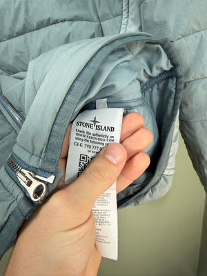 Stone Island Blue Loom Woven Down Jacket