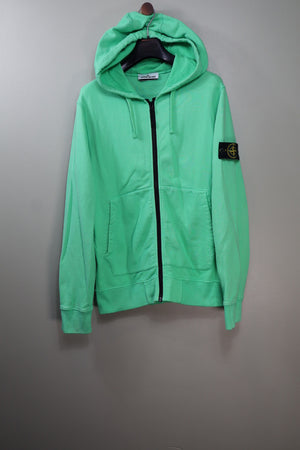 Stone Island Green Zipped Hoodie