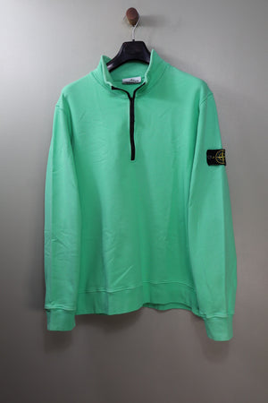 Stone Island Green 1/4 Zip Jumper