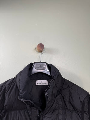 Stone Island Black Crinkle Reps Down Gilet