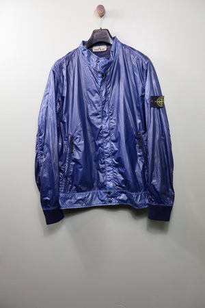Stone Island Navy Crinkle Gloss Jacket