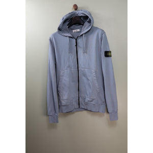 Stone Island Baby Blue Zipped Hoodie